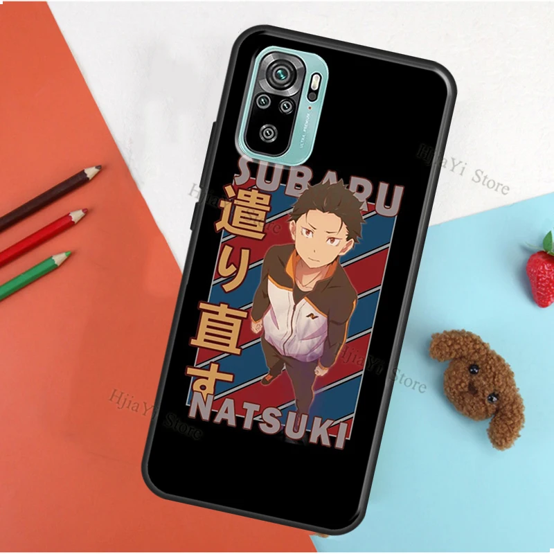 Чехол Natsuki Subaru Re Zero для Xiaomi Redmi Note 10 Pro 8 7 8T 9S 8A 9A 9C 9T K40 9 чехол телефона - купить по