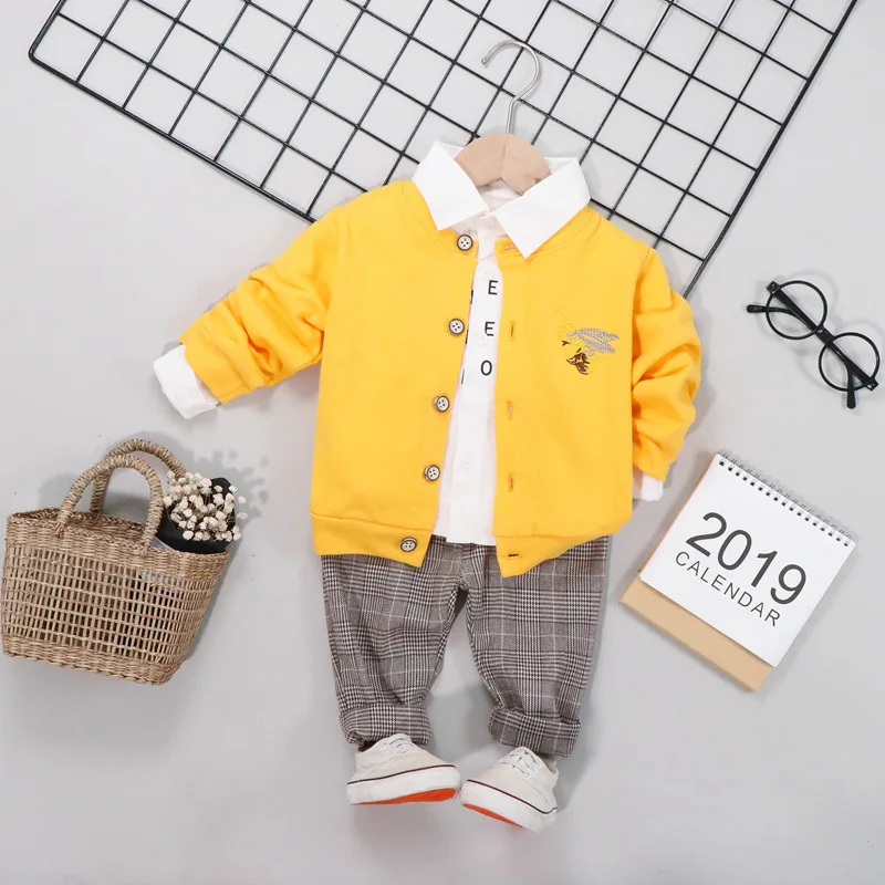 Комплект одежды для маленьких мальчиков новый костюм с героями мультфильмов