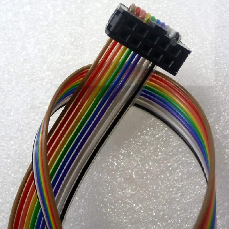 JTAG IDC ISP провод 2*5 на 10*1 контактный кабель с 2 54 мм для логического анализатора Saleae