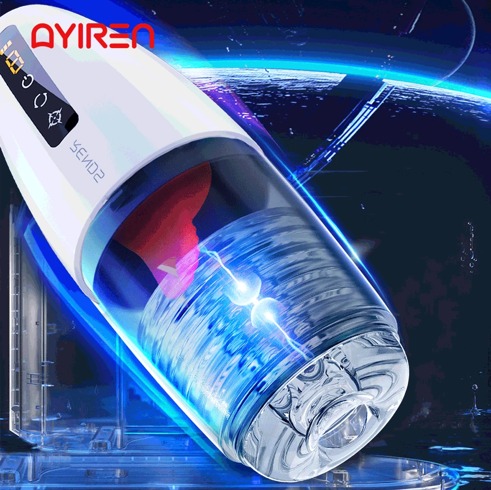 AYIREN Automatic Vibrators for Male Masturbation Cup Sucking Pocket Pussy Machines Sex Toys Men Homme Masturbator Blowjob | Красота и