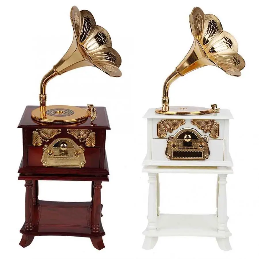 Классическая труба рога поворотный стол граммофон художественный диск