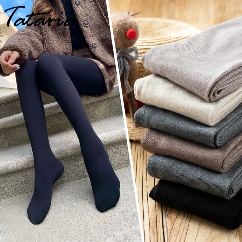 

Tataria Women's Winter Warm Leggings Women High Waist Thick Velvet Legging Female Elasticity Thermal Leggings Women Skinny Pants