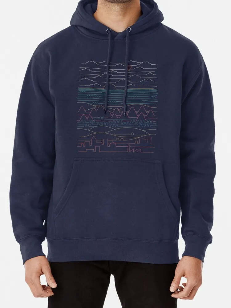 Футболка из 100% хлопка с изображением пейзажа крутая Минималистичная Винтажная