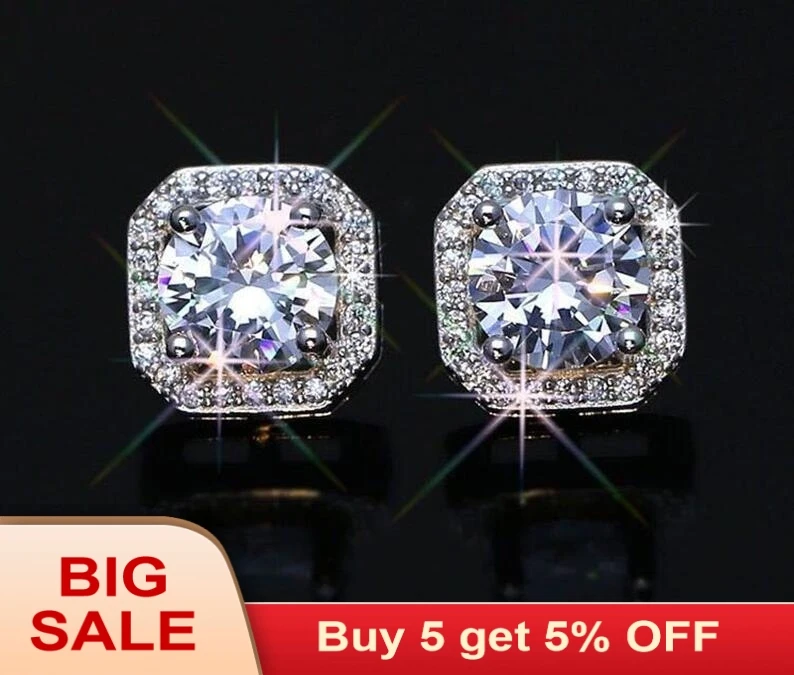 Серьги-гвоздики квадратные женские Элегантные Простые Свадебные украшения с