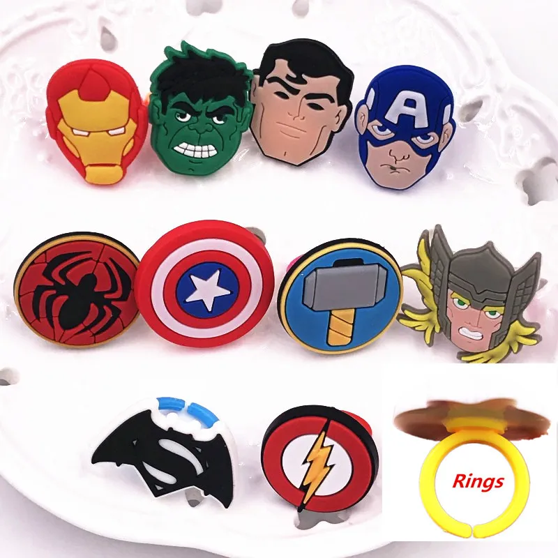 1 шт. Милый Герой Marvel значок мягкий ПВХ новые дизайнерские кольца для подарки