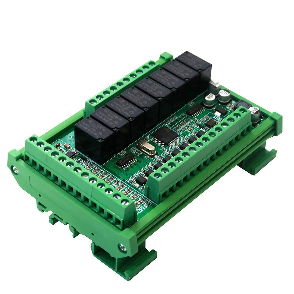 Modbus RTU 8 способ релейный модуль 8AI 1AO аналоговый вход, выход 485 Связь доска 8DI/8DO Цифровой Реле промышленный модуль