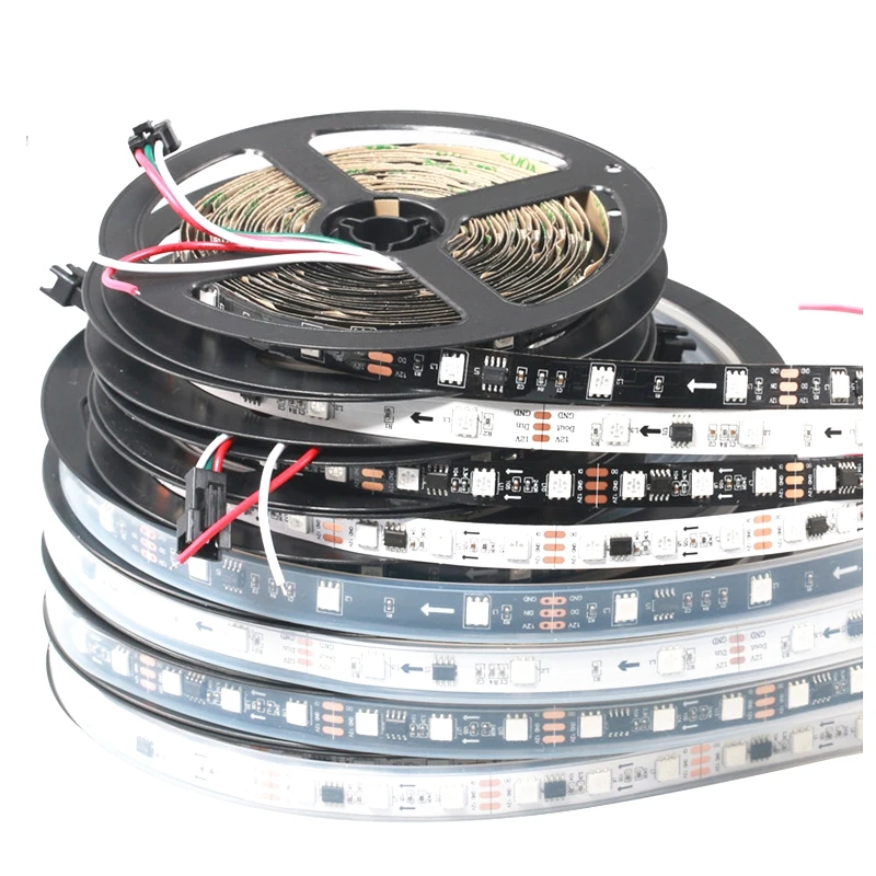 DC12V WS2811 синхро адаптер длиной 1 м/5 м 30/60 светодиодов/m 5050 SMD RGB смарт пикселей
