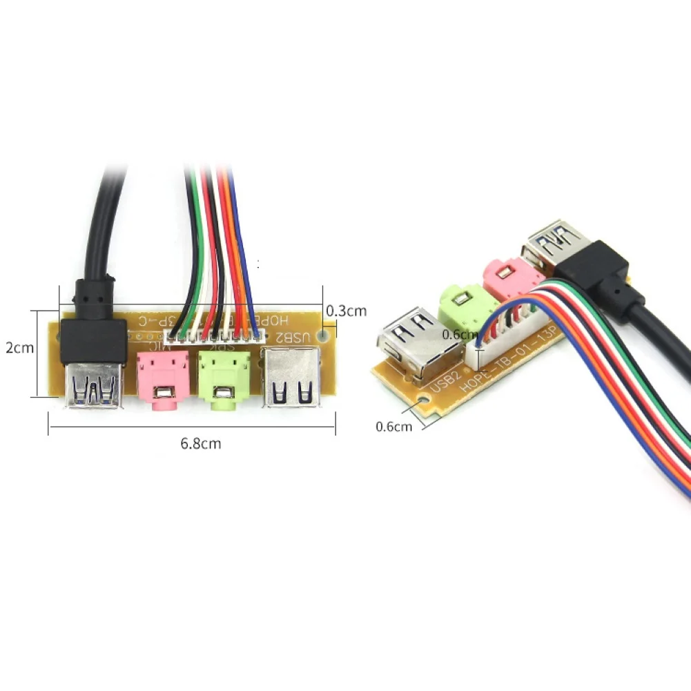 70 см Передняя панель корпуса USB3.0 + USB2.0 HD аудио разъем Порты ввода/вывода плата