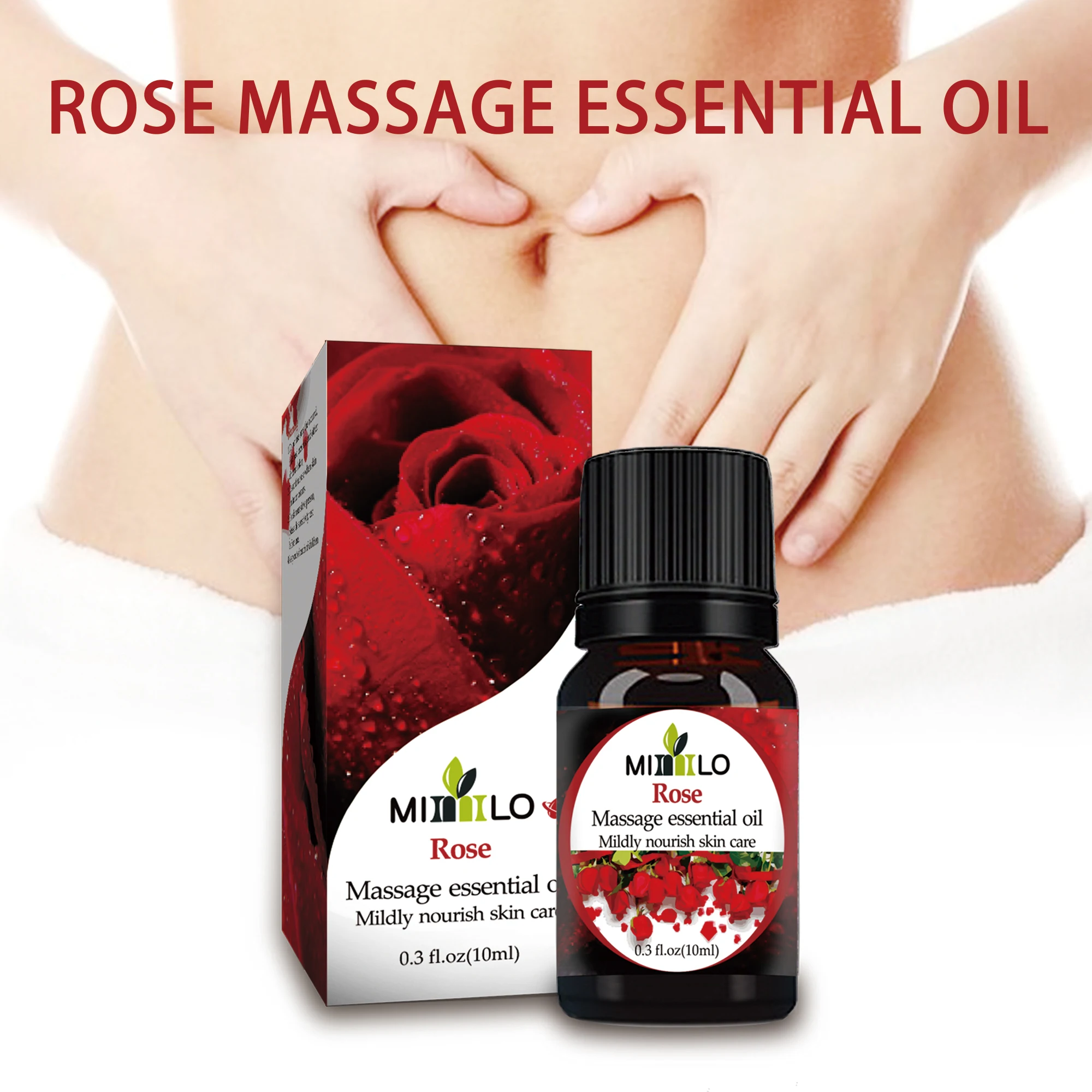100% чистое натуральное эфирное масло розы помогает стимуляции менструации
