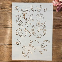 a4 29cm vintage clock dial diy layering stencils wall painting scrapbook coloring embossing album decorative template