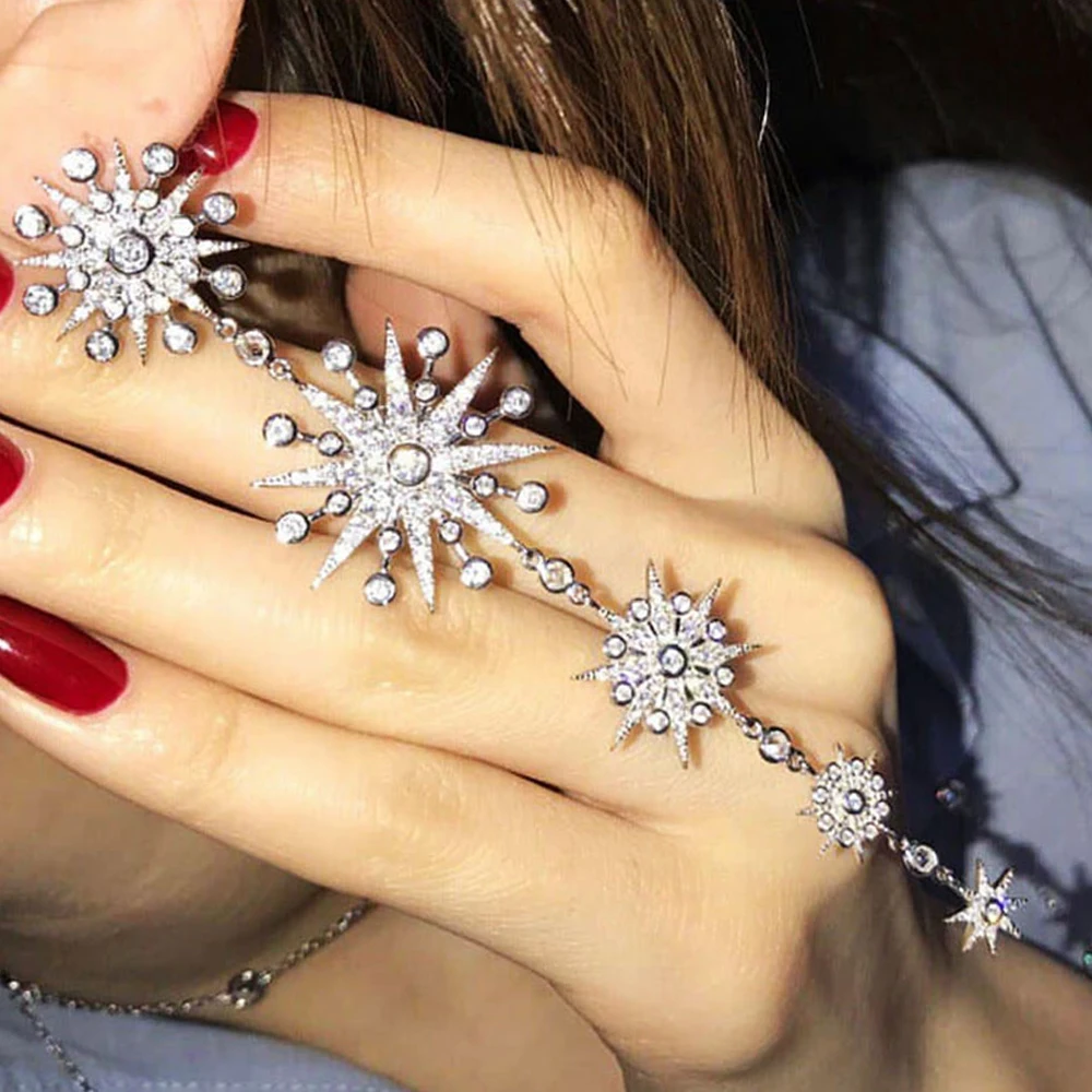

Blachette Trendy Irregular Sparkly Cubic Zircon Long Dangle Drop Earrings For Women Girls Wedding Banquet High Quality Jewelry