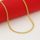 Ожерелье из настоящего золота 24 К, ожерелье из змеиной кожи 2 мм для женщин, свадебный подарок, подарок на день рождения