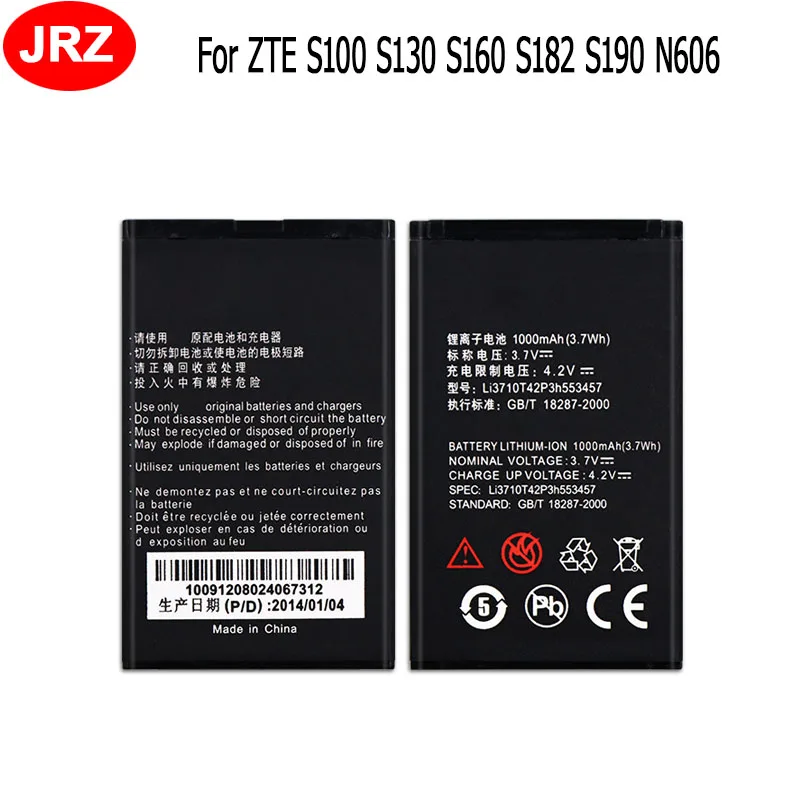 Для ZTE S100 S130 S160 S182 S190 N606 Батарея 1000 мА/ч мобильный телефон запасная батарея