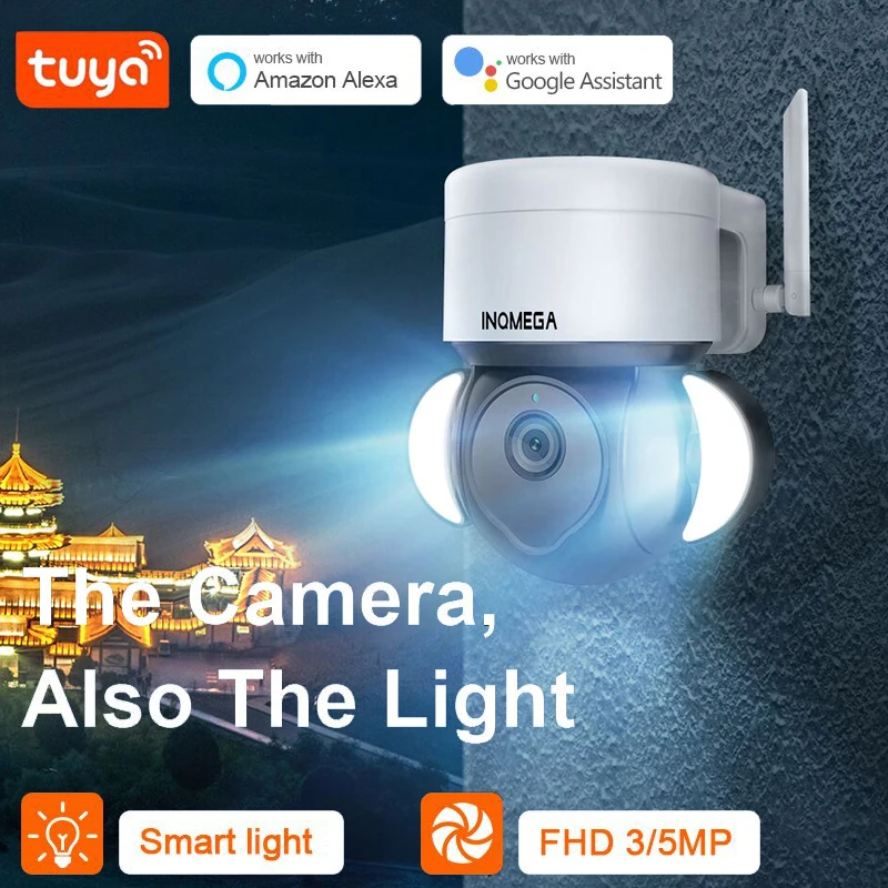 INQMEGA 5MP HD Wi-Fi камера TUYA двойная интеллектуальная лампа с теплсветильник том