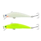 3D светящаяся приманка для ночной рыбалки, 1 шт., 8 см, 8 г, приманки в виде гольяна для окуня с тройными крючками, искусственные жесткие кренкбейты, снасть для ловли щуки и карпа