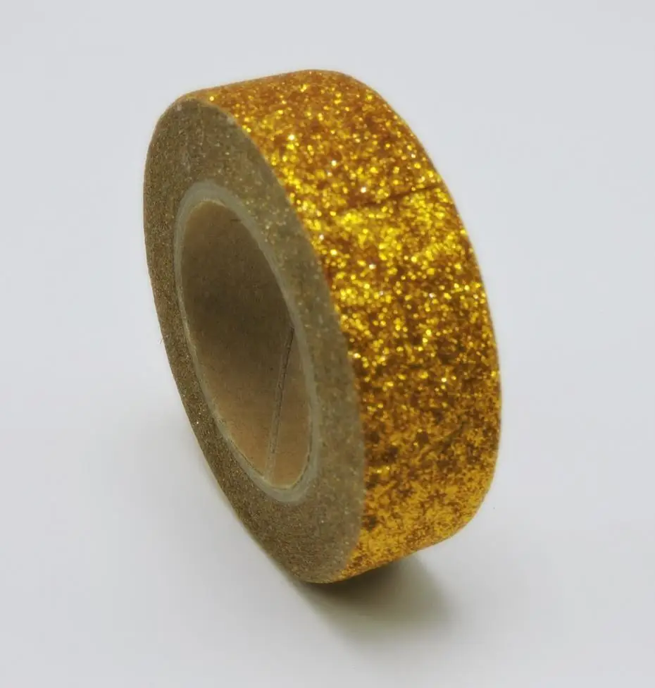 

Adhesive Golden Really Glitter Washi Tape Scrapbooking Christmas Party Decorative Tapes Paper Crafts Office Supplies Washi Tape
