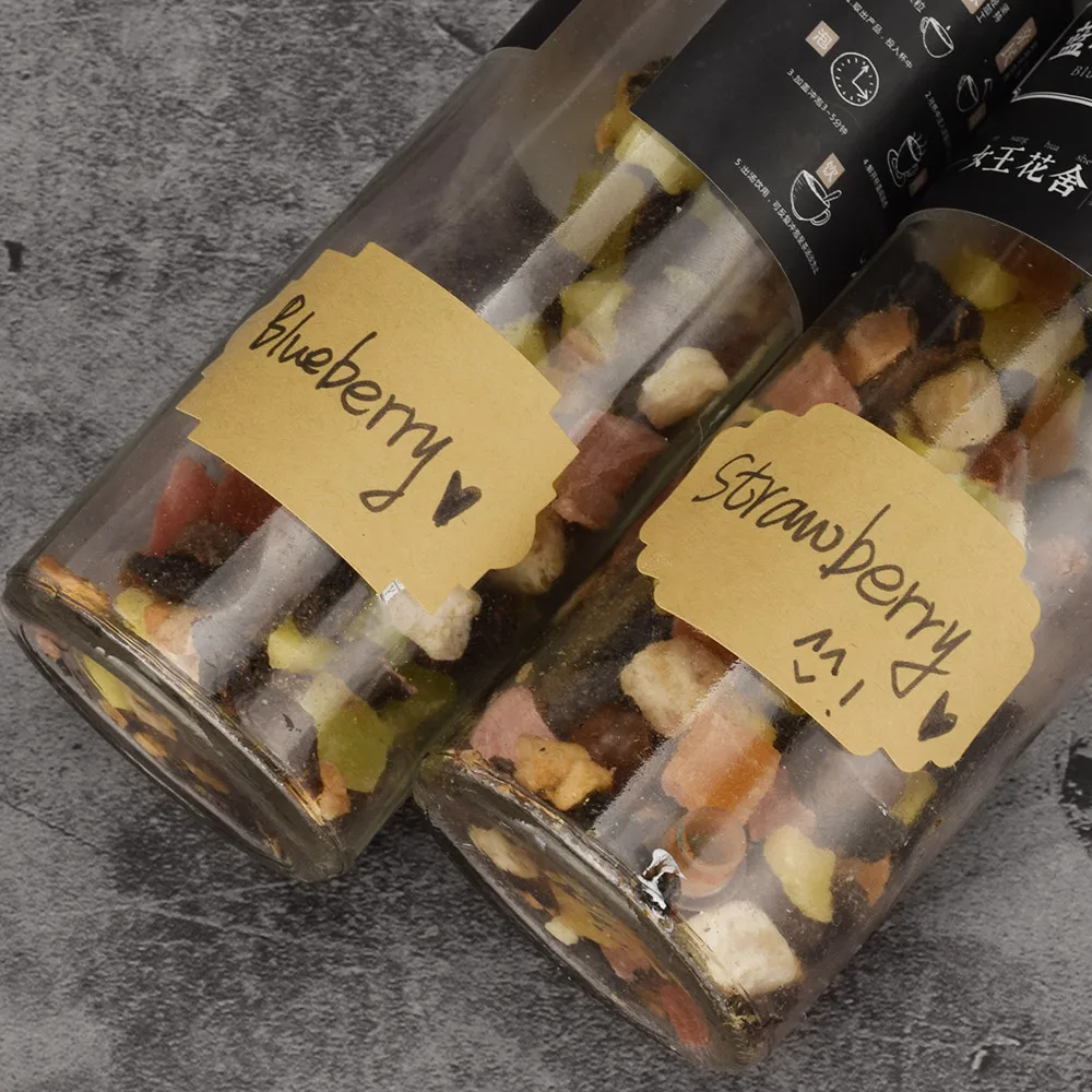 90pcs Jar Spice Stickers Handmade Sticker Vintage Blank Kraft Label DIY Hand Made For Gift Cake Baking Sealing | Дом и сад