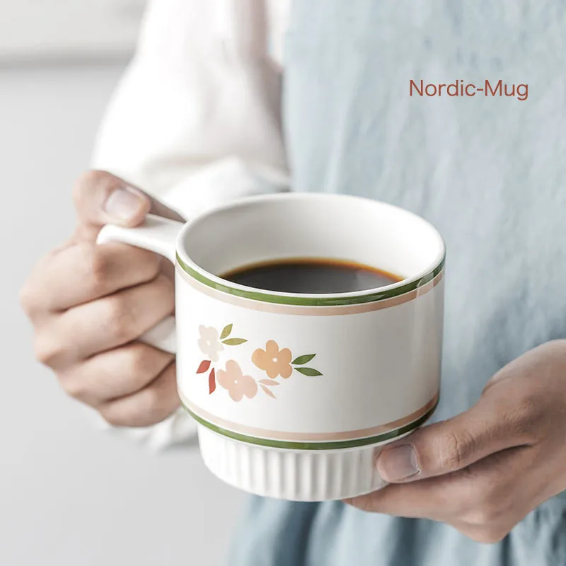 

Ceramic Mug Nordic Retro Style Scrub Drinking Water Breakfast Cup Household Office Modern Simplicity Milk Coffee Latte Cup