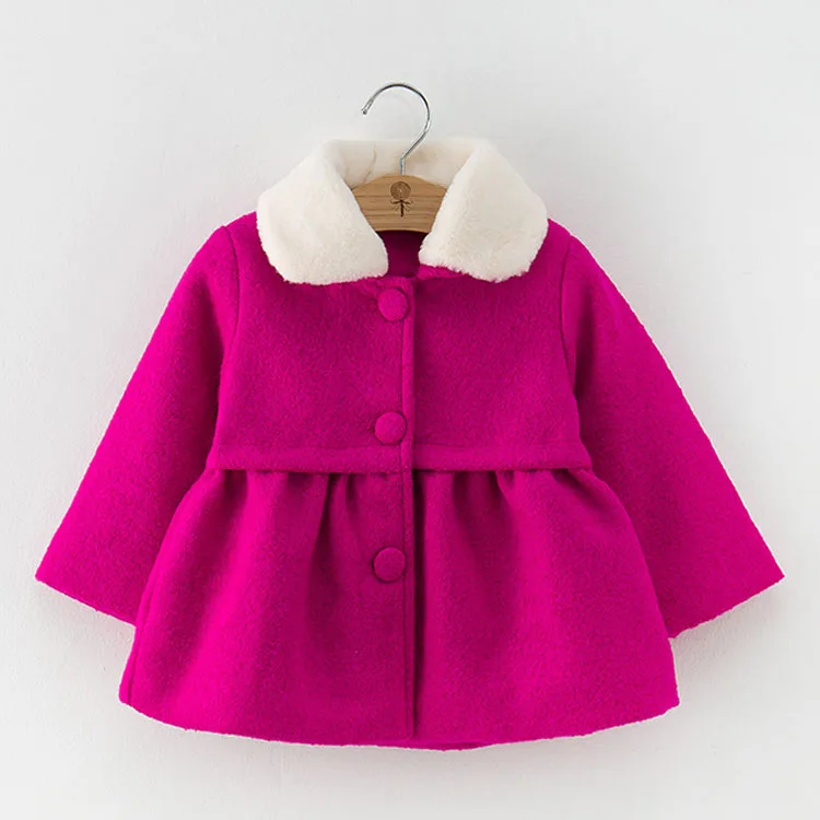 2019 зимнее меховое пальто для маленьких девочек зимняя теплая шерстяная куртка
