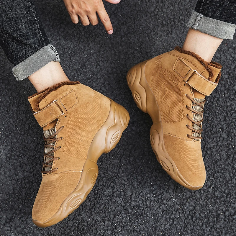 

Winter Men Snow Boots Hick Plush Men's Boots TNon-slip Wear-resistant Sole Men's Shoes Outdoor Men's Winter Boots Mans Footwear