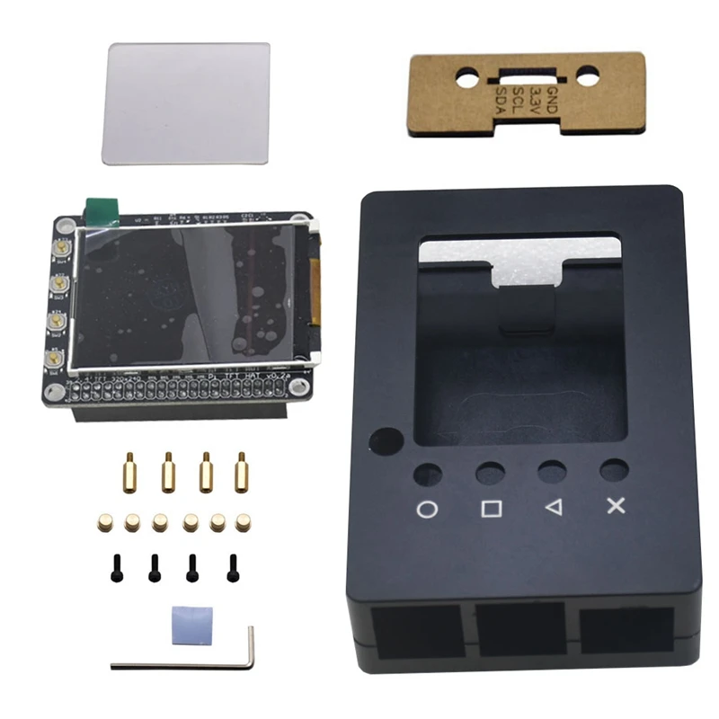 

Алюминиевый Чехол для Raspberry Pi 4B/3B/2B/B/A с ЖК-дисплеем 2,4 дюйма