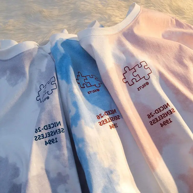 

Футболка женская с коротким рукавом и круглым вырезом, свободная модная уличная одежда в Корейском стиле, в стиле Харадзюку, с надписью, в ст...