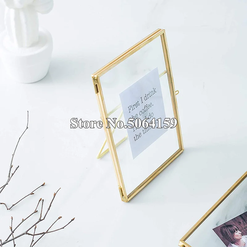 Набор из 4 античных латунных фоторамок для семейного портрета Современная