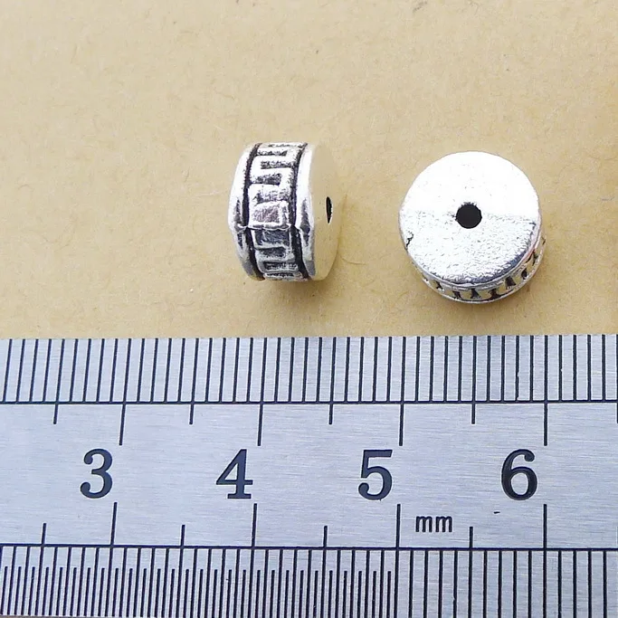 

Jewelry Making Supplies 5 Pieces 10*10mm Antique Silver Color Round Hole Spacer