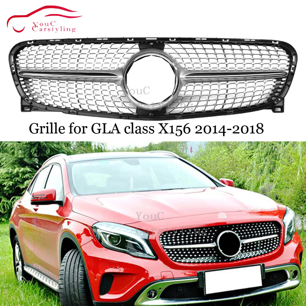 Решетка решетки X156 GT бриллианты AMG переднего бампера для Mercedes GLA class 2014 - 2018 |