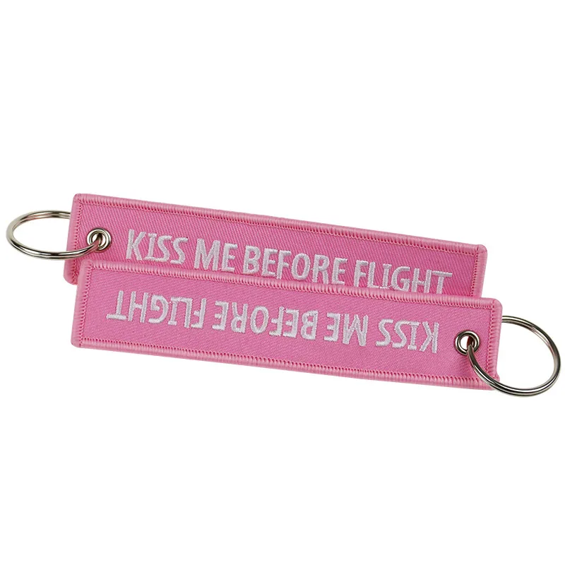3 шт./партия модный брелок-бижутерия Kiss Me Before Flight llaveros брелки с вышивкой брелоки OEM