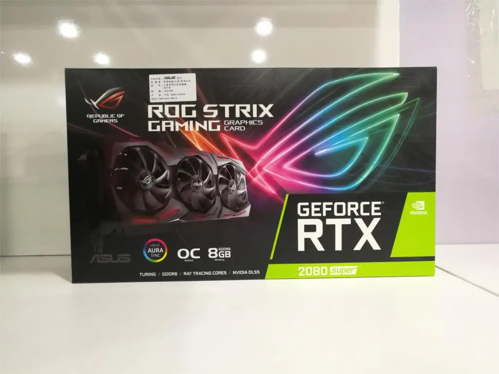 Asus ROG STRIX-RTX2080S-O8G-GAMING супер Тьюринг архитектура настольная игра видеокарта GDDR6 поддержка 4 выхода экрана