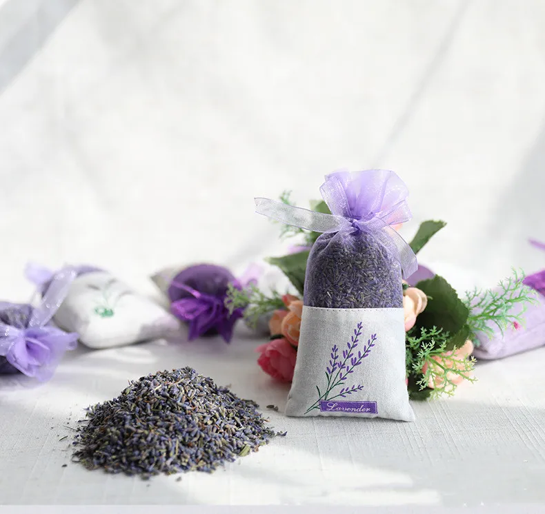 Сушеные натуральные бутоны лаванды мешочек цветочное саше для ароматерапии
