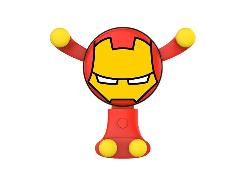 Iron man Железный человек Мститель Скоба-держатель автомобиля вентиляционное отверстие клип крепление Стенд мультфильм Marvel держатель для навигатора для iPhone Xiomi OPPO Huawe - Цвет: Iron man