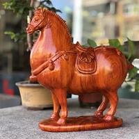 wooden carving horse office ornaments tea table pet wooden crafts home desk decorations best gifts