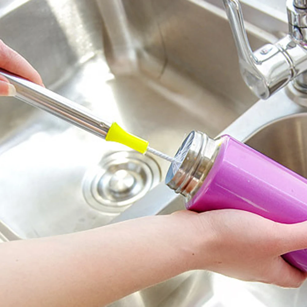 1 шт. круглая головка гнущаяся длинная ручка бутылка для воды чашка щетка