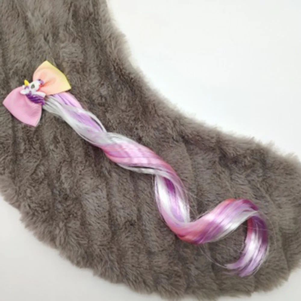 Аксессуары для волос градиентные красочные парики единорога заколки девочек