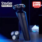 Электробритва Xiaomi Showsee для мужчин, водонепроницаемая IPX7 Бритва для сухого и влажного бритья с плавающими 3 лезвиями и зарядкой Type-C, с низким уровнем шума