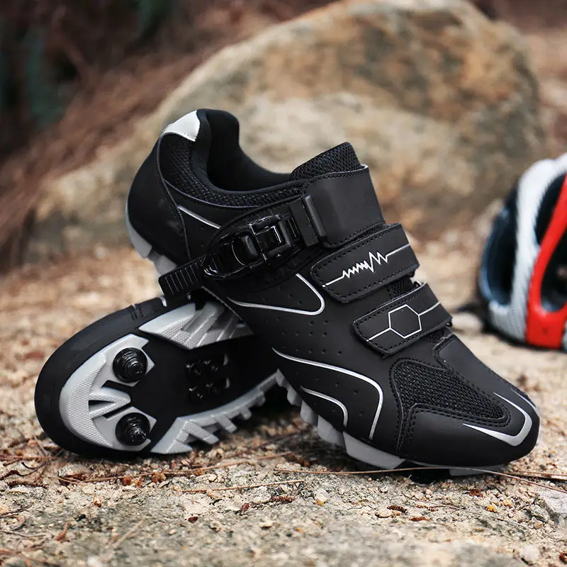 Murah Musim Gugur Baru Bernapas Lock-GRATIS Sepatu Bersepeda Untuk Pria Dan Wanita Dengan Lock-Up Mountain Bike Anti-skid Road Power Bersepeda Sepatu