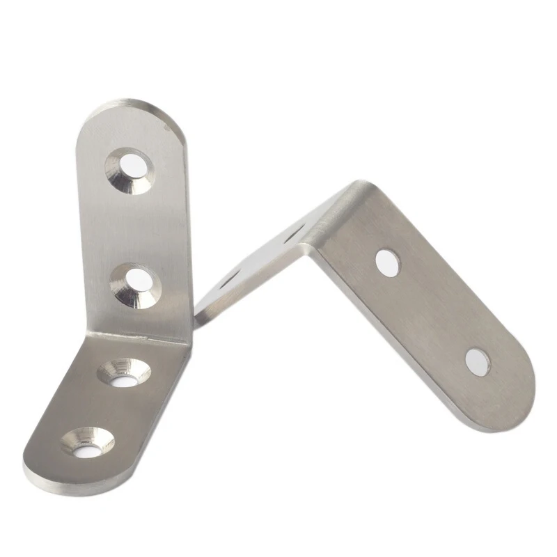 10pcs L Shape Stainless Steel Angle Fixed Bracket Joint Shelf Cabinet Right Support Connector Furniture Hareware Accessories |