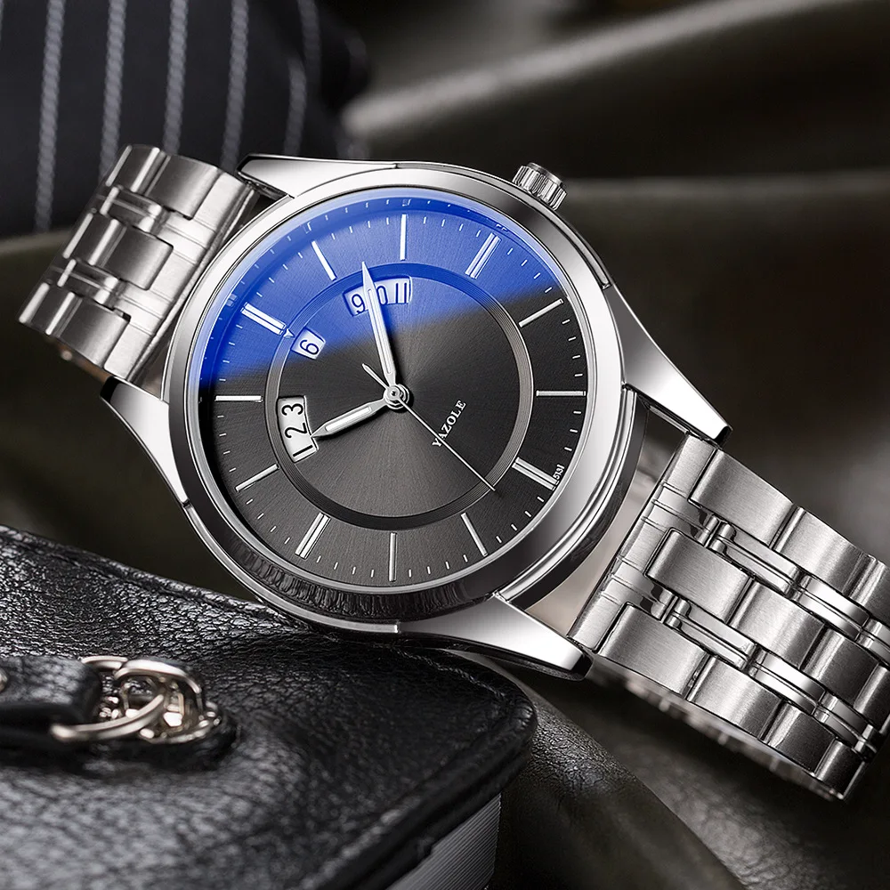 

2020 Yazole Business Brand Watch Men Luxury Steel Band Quartz Wristwatch Fashion Casual Dress Men's Watches reloj hombre