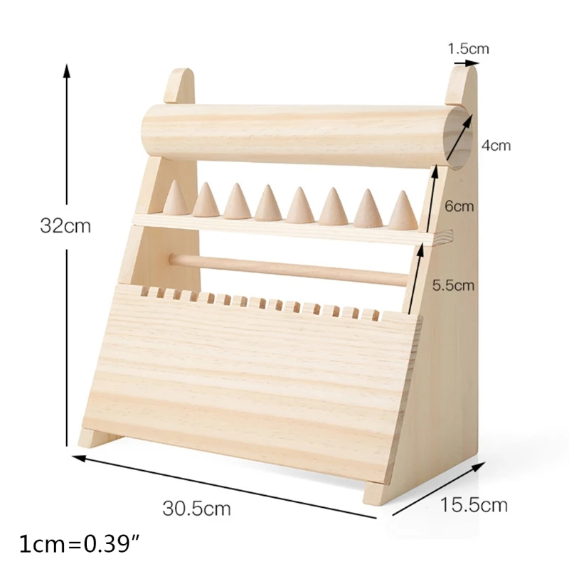 

Detachable Solid Wood Jewelry Storage Rack Organizer Hanging Necklace Bracelet Display Stand Holder High Quality and Brand New