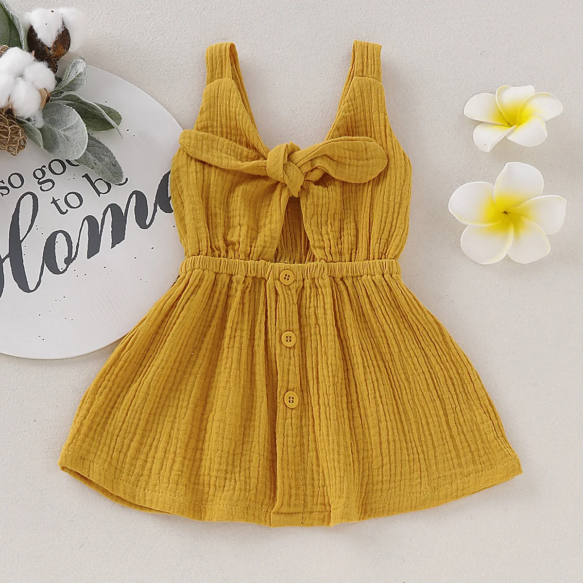 

2021 Children's Summer New Girl Dress Girl Princess Dress Solid Color