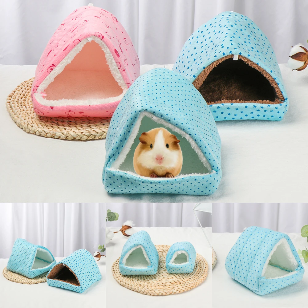 

Soft Hamster House Guinea Pig Warm Mat Nest Small Animal Sleeping Bed Winter Comfortable Plush Hamster House Cave Pets Supplies