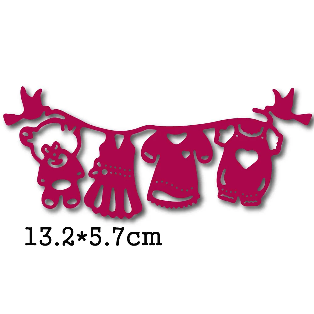 Детская одежда баннеры Скрапбукинг штампы металлические режущие трафареты для