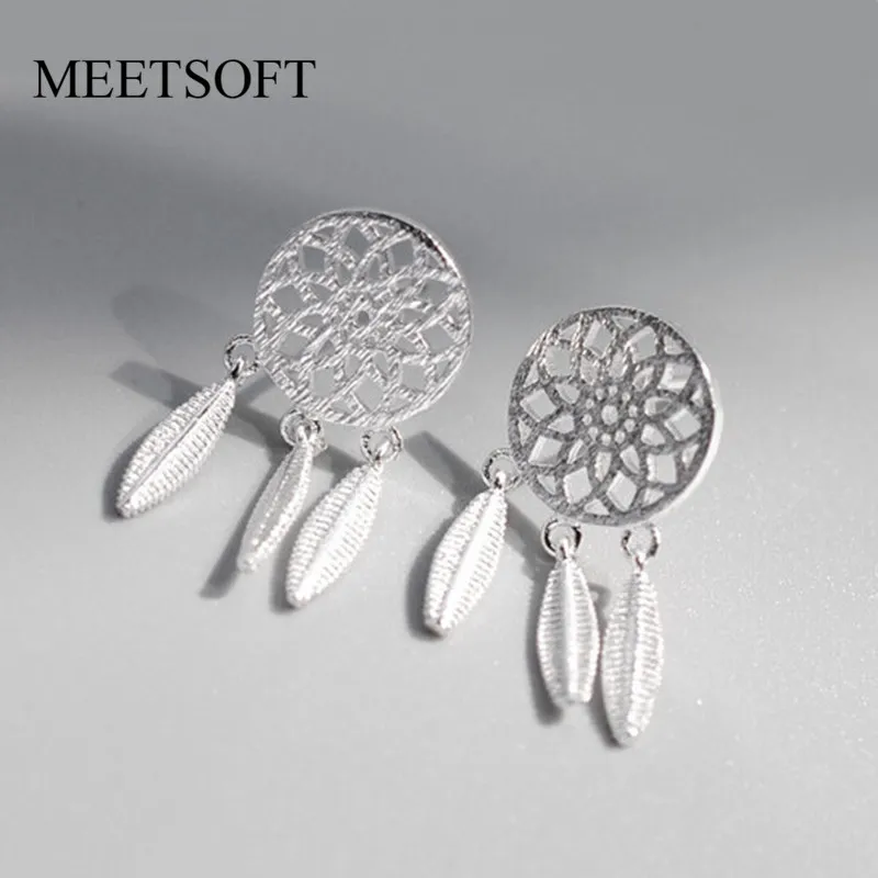 MEETSOFT посеребренные предотвращающие аллергию модные серьги-капли для женщин