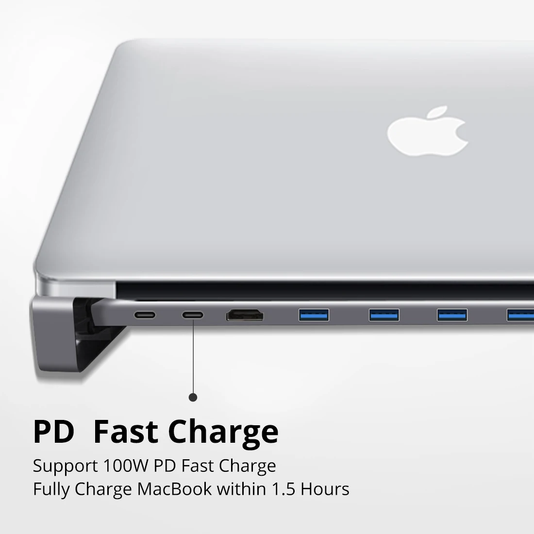 Док-станция Snowkids type C 10в1 USB C PD LAN RJ45 HDMI SD TF USB3.0 Rack Enhancement для MacBook hp Dell huawei Mi samsung