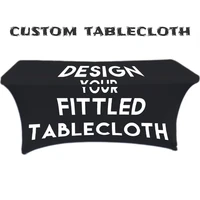 custom table cover customize table runner cloth with your logo design text for business trade show exhibition event advertising