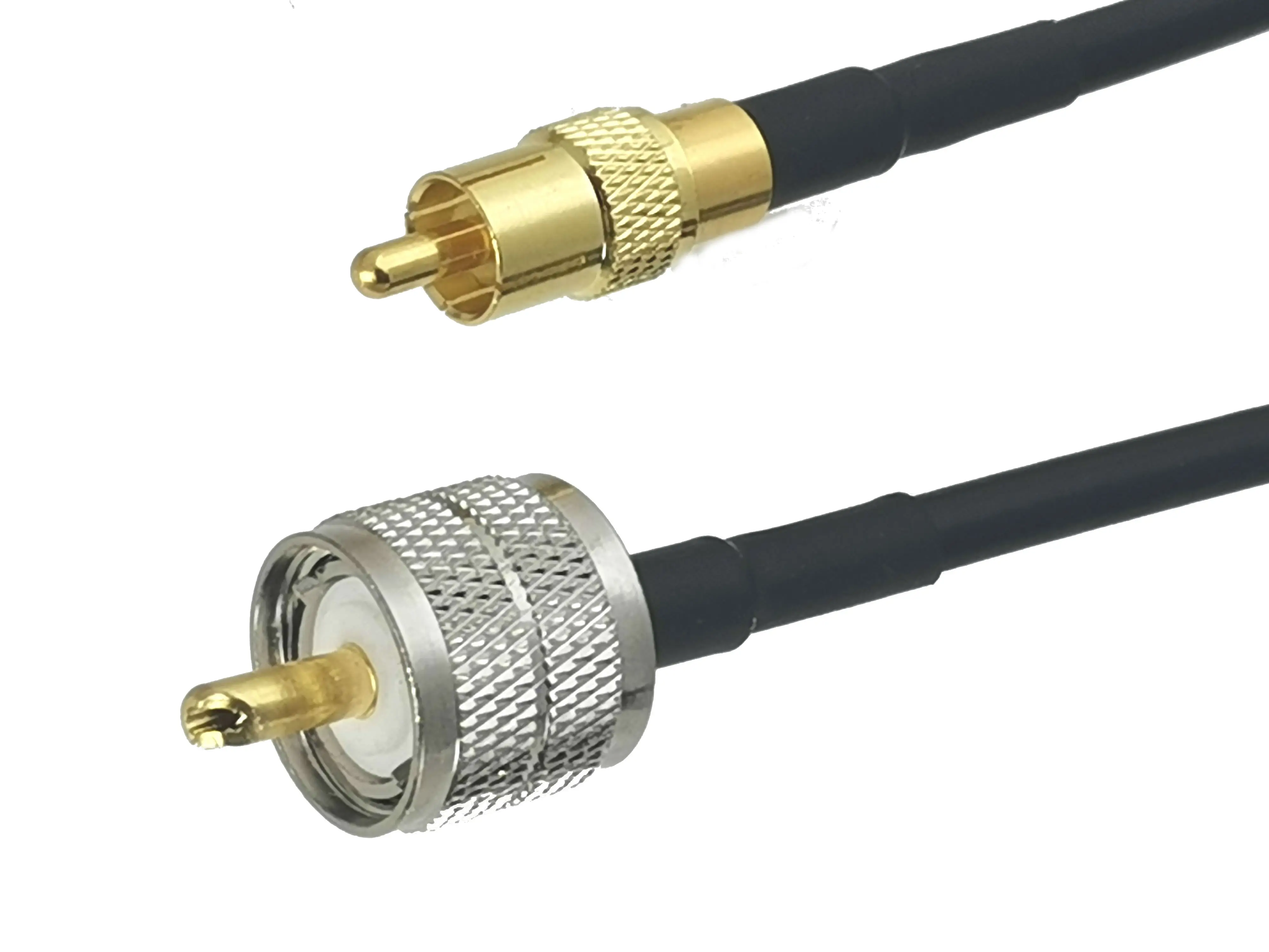 

1 шт. RG58 UHF PL259 штекер для RCA ТВ Штекер прямой разъем RF коаксиальный гибкий соединительный кабель 6 дюймов ~ 10 м