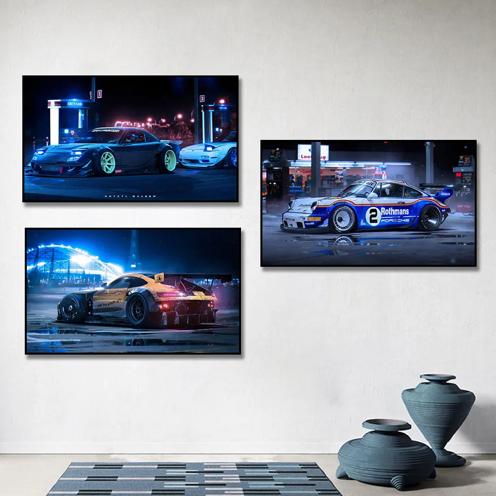 

Sport And Racing Car Poster Painting Canvas Print Nordic Home Decor Wall Art Picture For Living Room Frameless