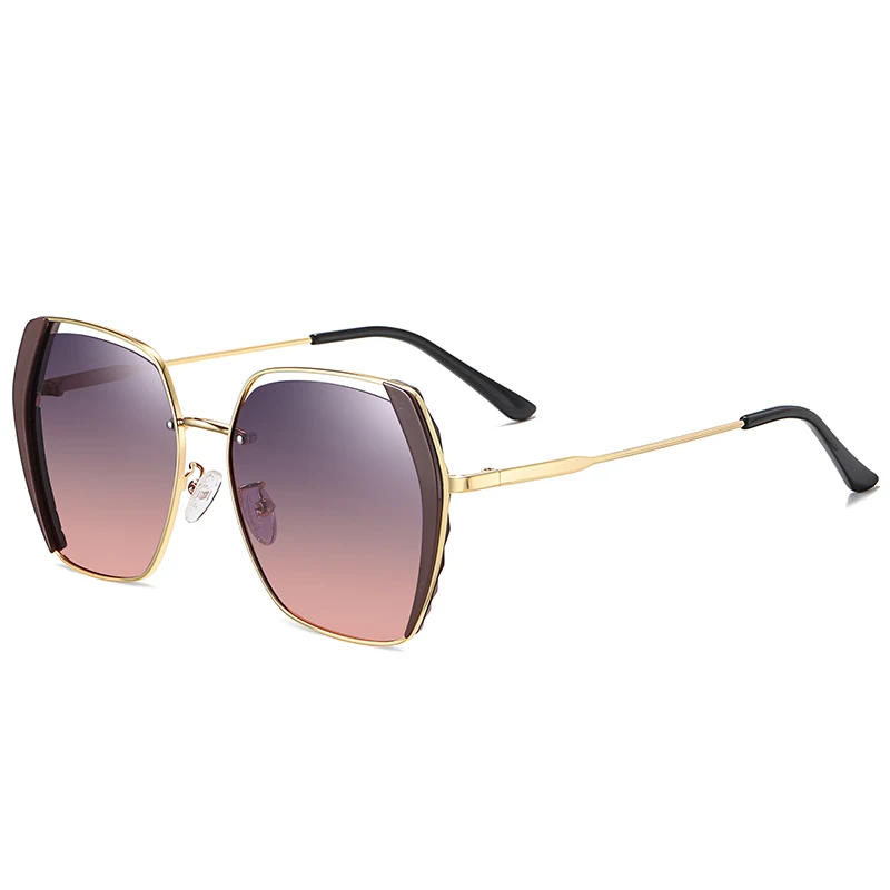 Поляризованные солнцезащитные очки для женщин Мода Большой рамки с линзами